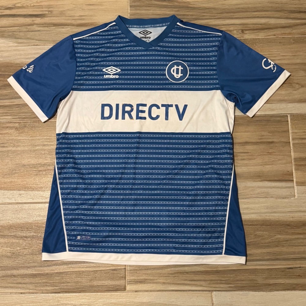 Umbro Club Universidad Catolica Soccer Jersey Blue White DirecTV Mens Large